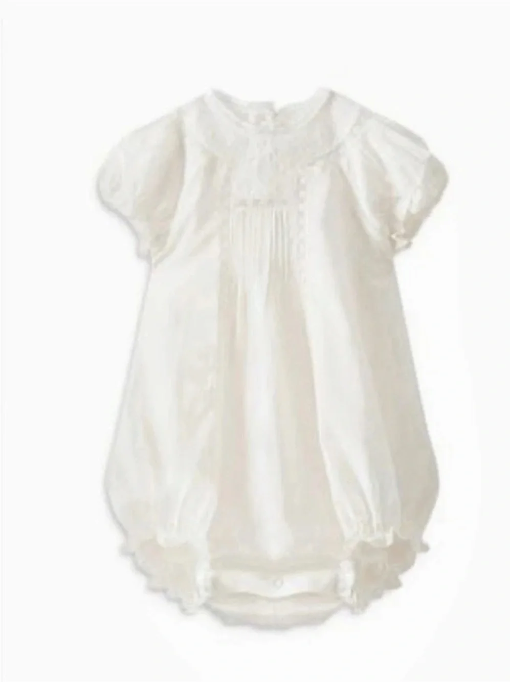 Bonpoint Baby 3M White Ruffle Romper NWT